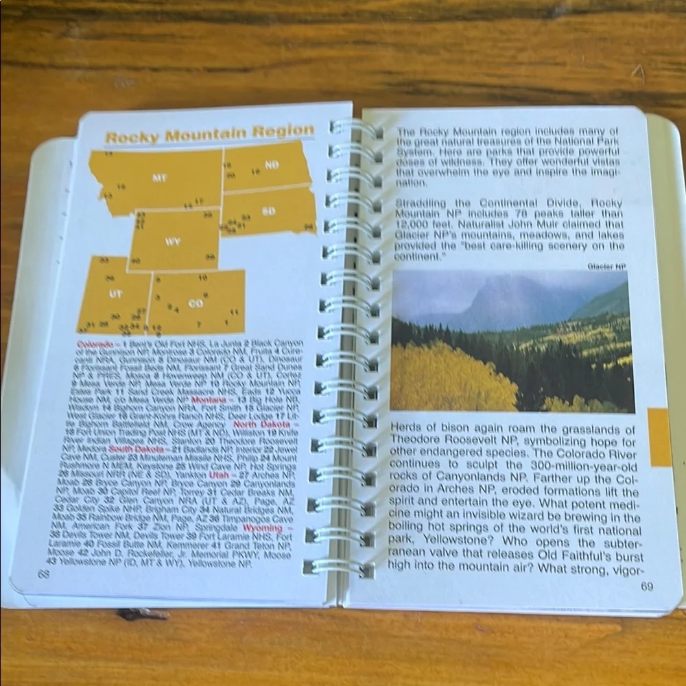 🎉NWT! Blue and Yellow National Parks Passport Book